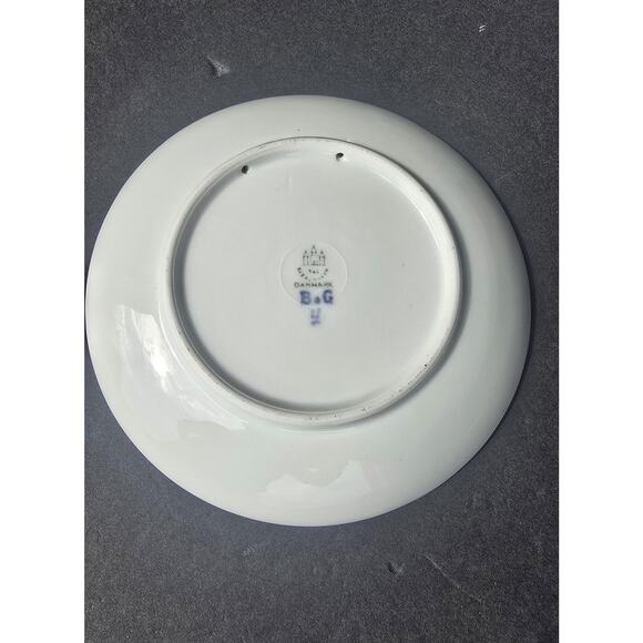 Vintage 1921 Bing & Grondahl Juleaften Christmas Plate Denmark B&G Blue Pigeons - Picture 5 of 5